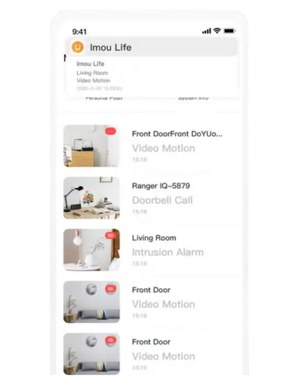 recifi notificaciones con la app imou